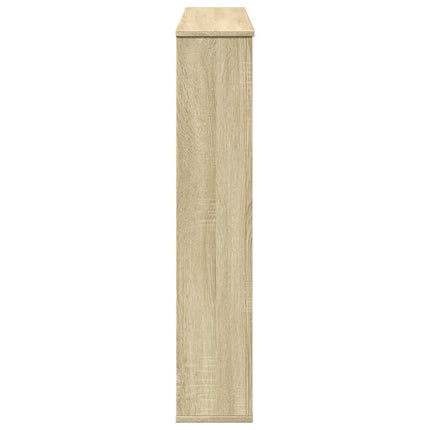 forsats til pejs 100x20x100 cm konstrueret træ sonoma-eg