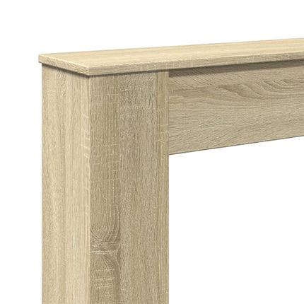 forsats til pejs 100x20x100 cm konstrueret træ sonoma-eg