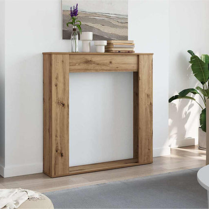 forsats til pejs 100x20x100 cm konstrueret træ kunsteg