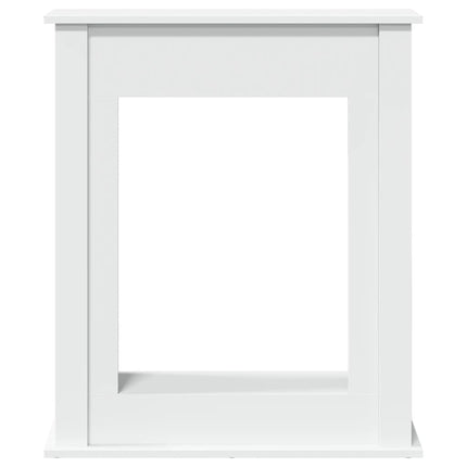 forsats til pejs 75x20x87,5 cm konstrueret træ hvid