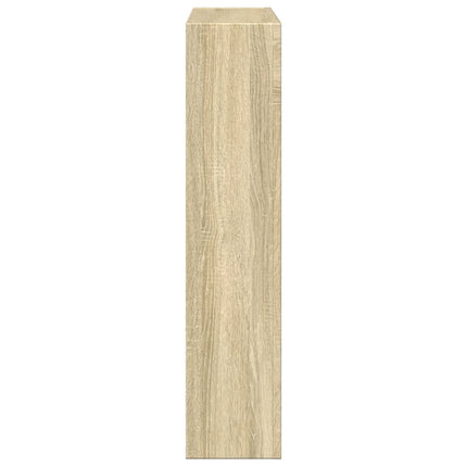 forsats til pejs 81x18x82 cm konstrueret træ sonoma-eg
