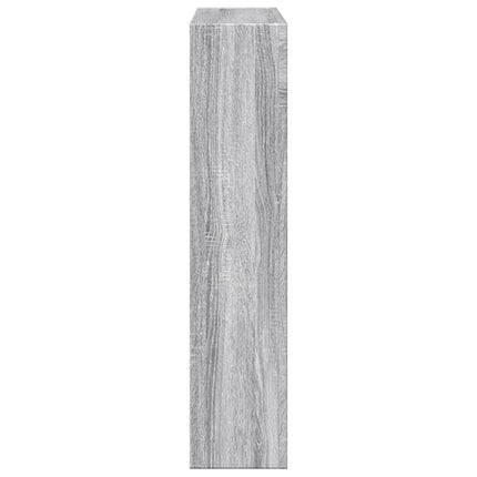 forsats til pejs 81x18x82 cm konstrueret træ grå sonoma-eg