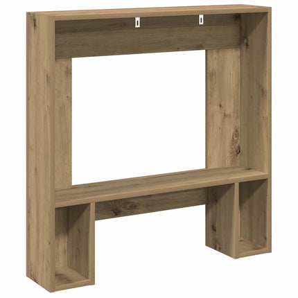 forsats til pejs 81x18x82 cm konstrueret træ kunsteg