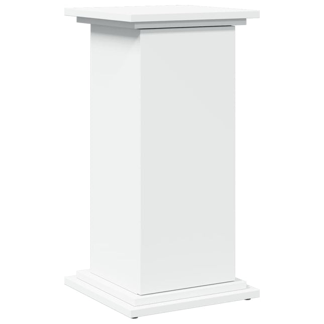 piedestal med opbevaring 31x30x60 cm konstrueret træ hvid