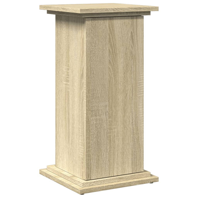 piedestal med opbevaring 31x30x60 cm konstrueret træ sonoma-eg