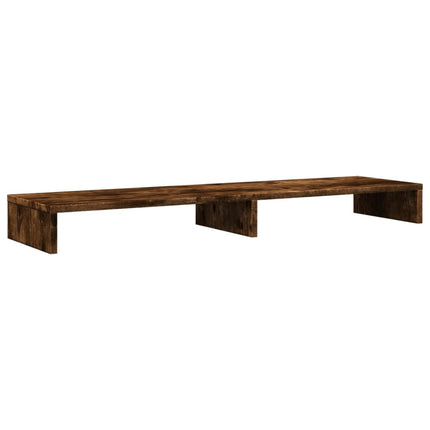 skærmstander 100x27x10 cm konstrueret træ røget egetræsfarve