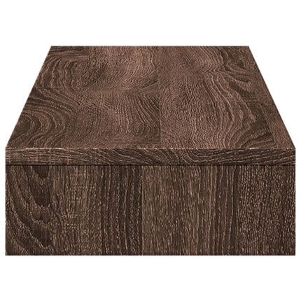 skærmholder 100x27x10 cm konstrueret træ brunt eg