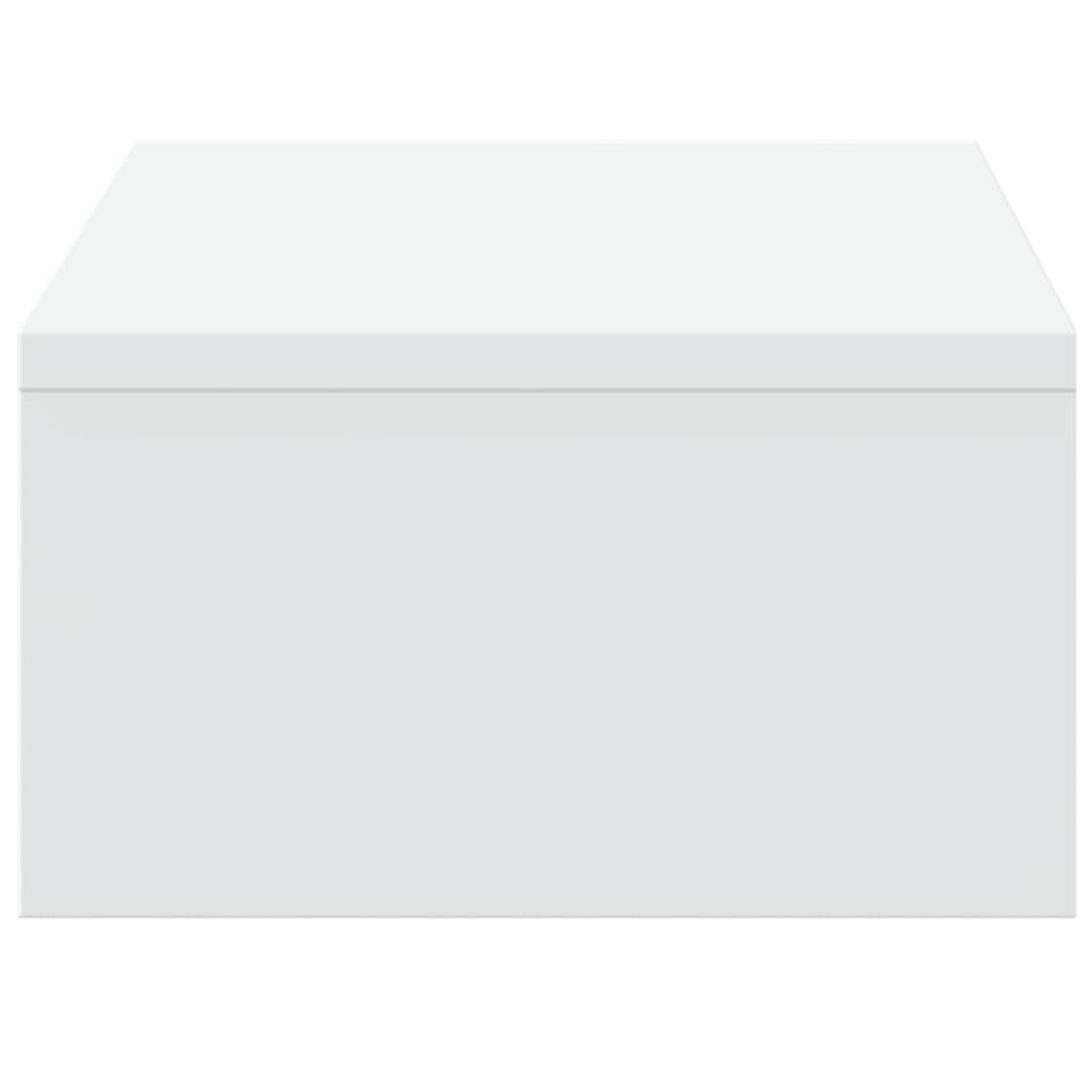 skærmholder med skuffer 50x27x15 cm konstrueret træ hvid