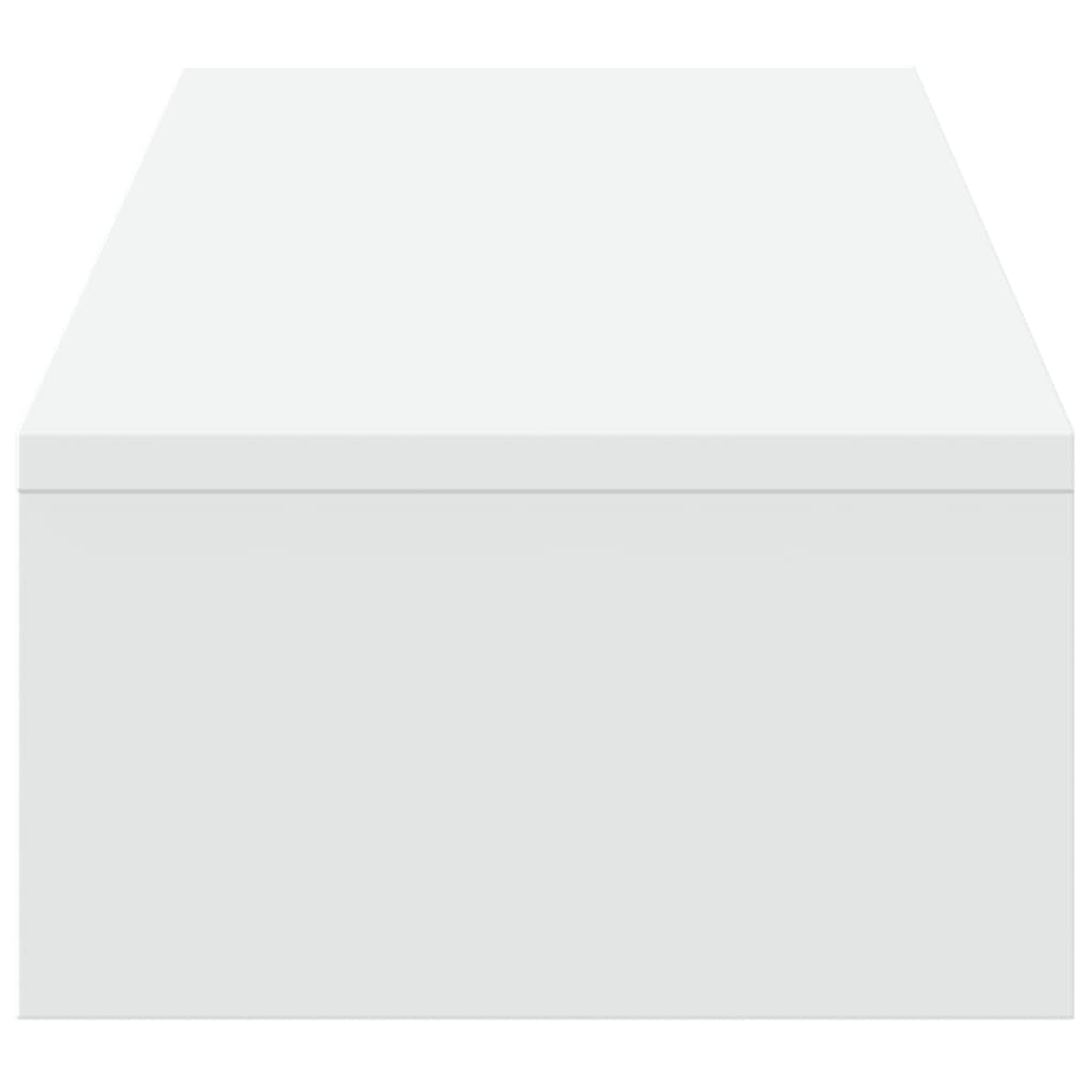 skærmstativ med skuffer hvid 100x27x15 cm konstrueret træ