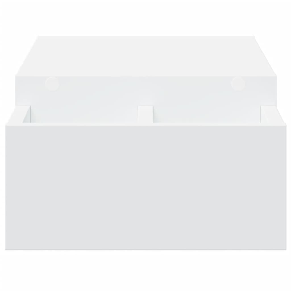 skærmholder med opbevaring 70x27x15 cm konstrueret træ hvid