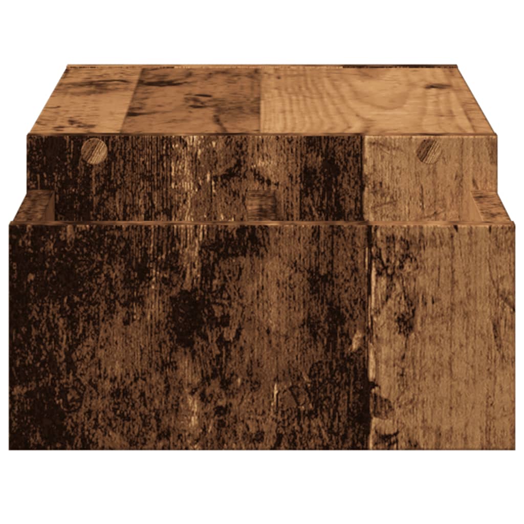 skærmholder med opbevaring 70x27x15 cm konstrueret træ