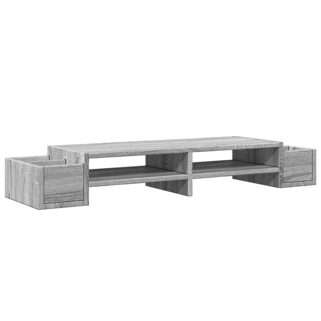 skærmstander med opbevaring 100x27x15 cm konstrueret træ