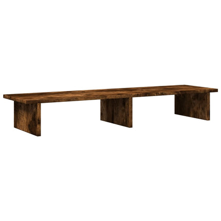 skærmstander 100x27x15 cm konstrueret træ røget egetræsfarve