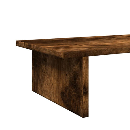 skærmstander 100x27x15 cm konstrueret træ røget egetræsfarve