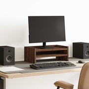 skærmstander 42x24x16 cm konstrueret træ brun egetræsfarve