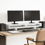 skærmholder 100x27x15 cm konstrueret træ hvid