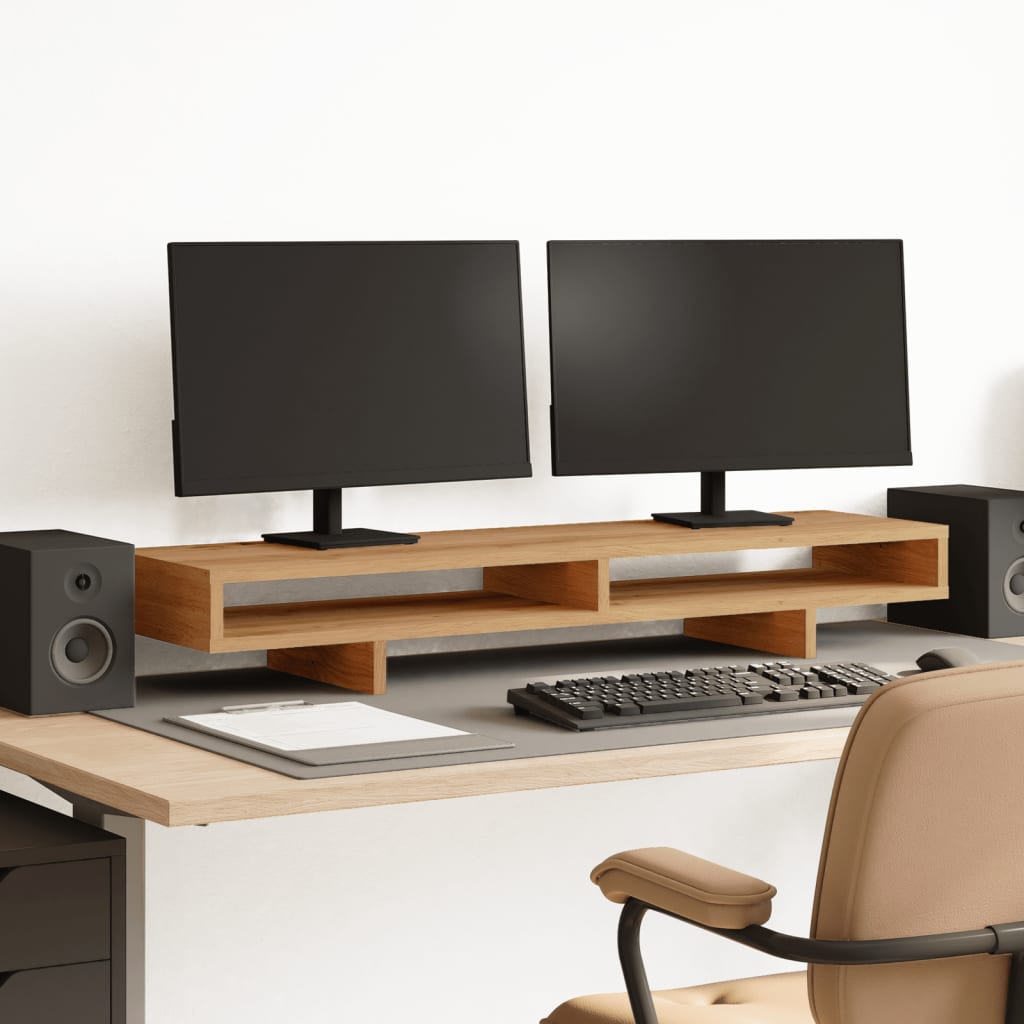 skærmholder 100x27x15 cm konstrueret træ kunsteg