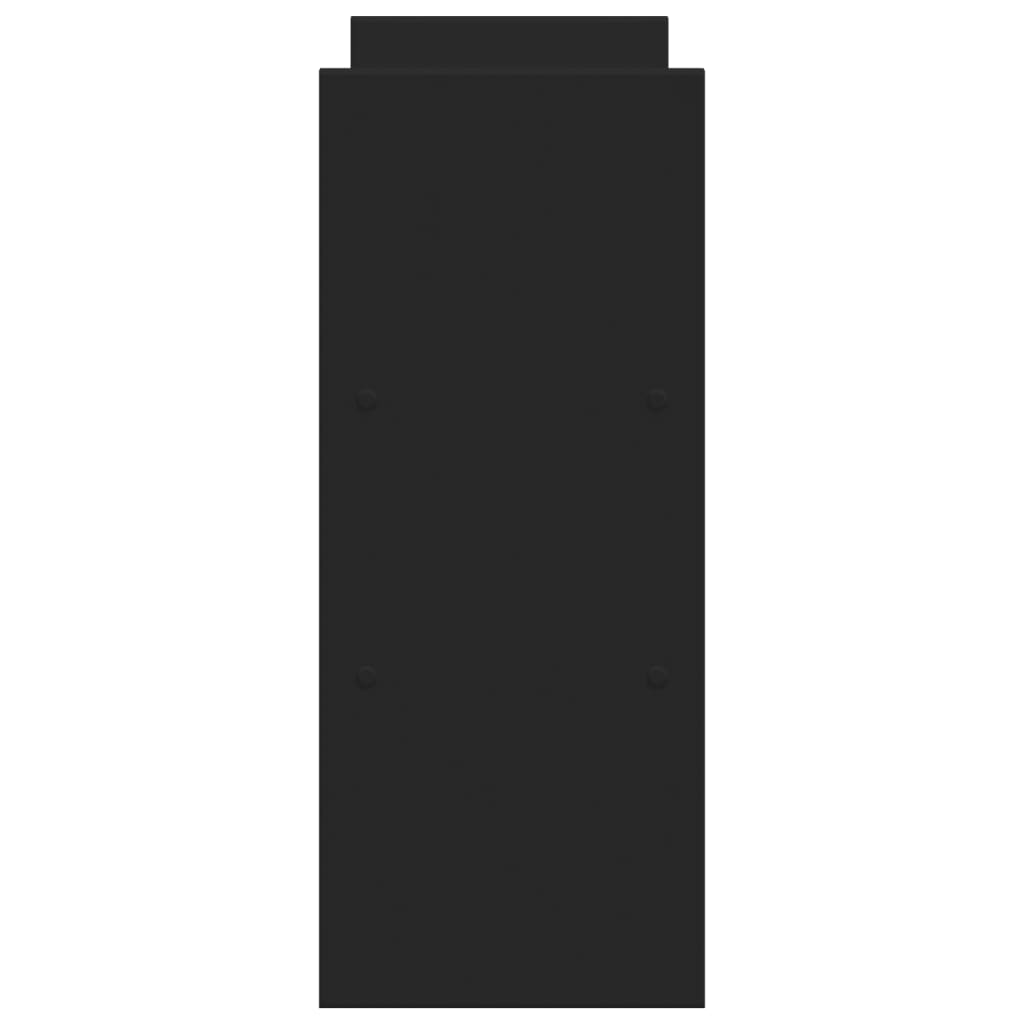 hylde til skrivebord 40x17x41 cm konstrueret træ sort