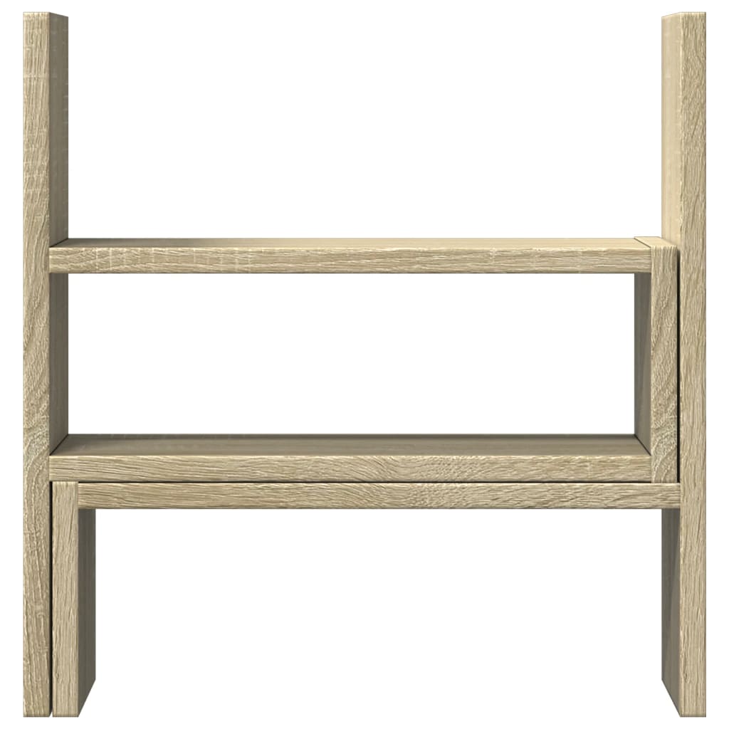 hylde til skrivebord 40x17x41 cm konstrueret træ sonoma-eg