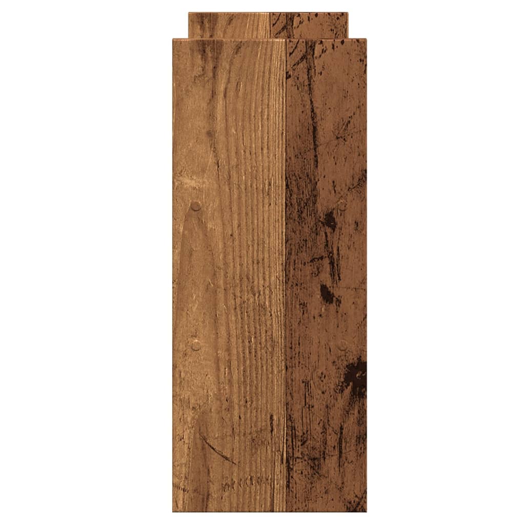 hylde til skrivebord 40x17x41 cm konstrueret træ antikt træ