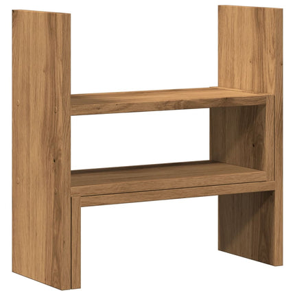 hylde til skrivebord 40x17x41 cm konstrueret træ kunsteg