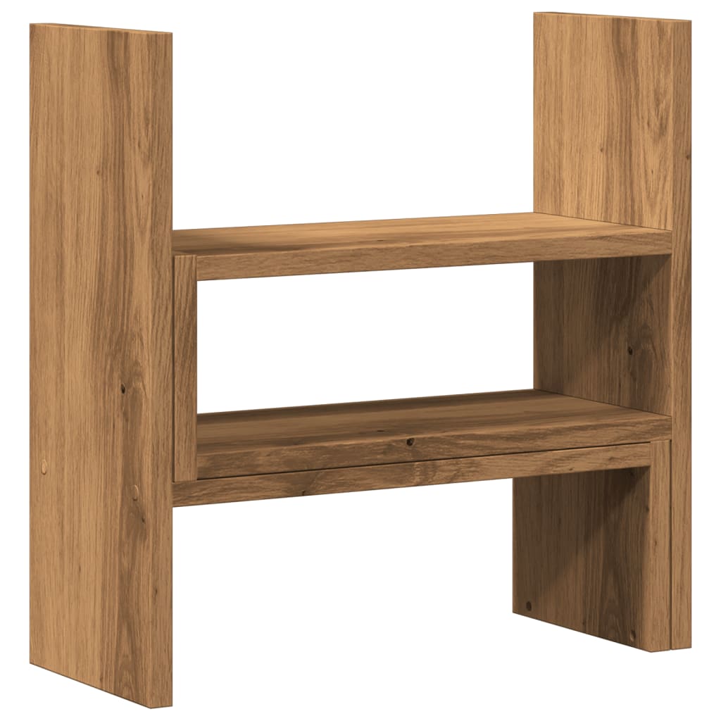 hylde til skrivebord 40x17x41 cm konstrueret træ kunsteg