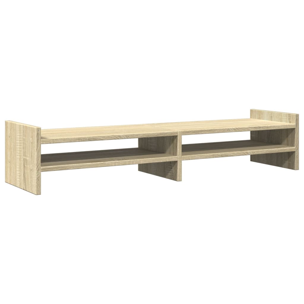 skærmstander 100x27x20 cm konstrueret træ sonoma-eg