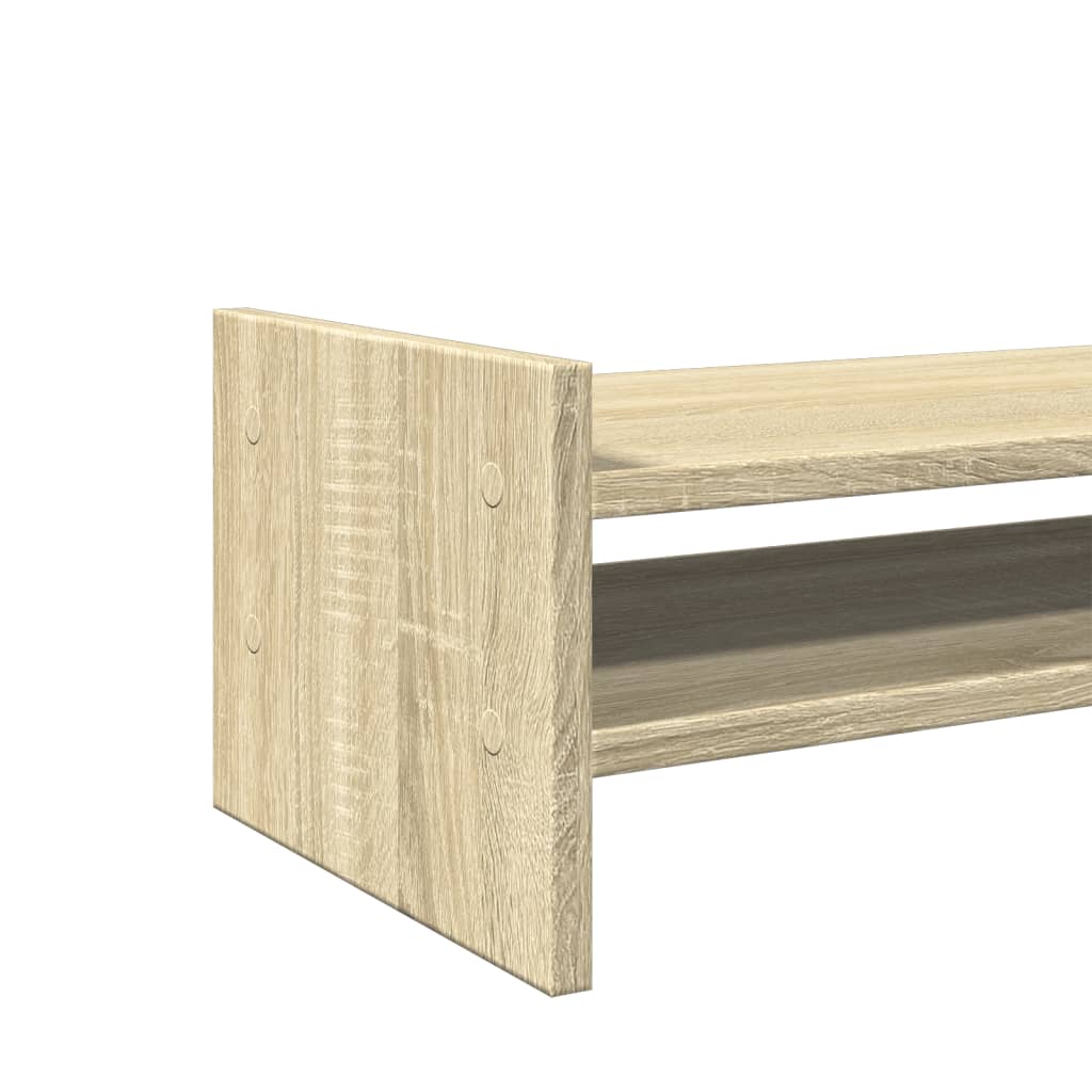 skærmstander 100x27x20 cm konstrueret træ sonoma-eg