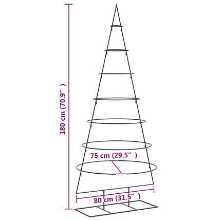 | Metal juletræ | med stativ 180 cm Pulverlakeret Stål