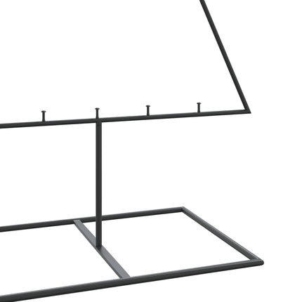 dekorativt juletræ 180 cm metal sort