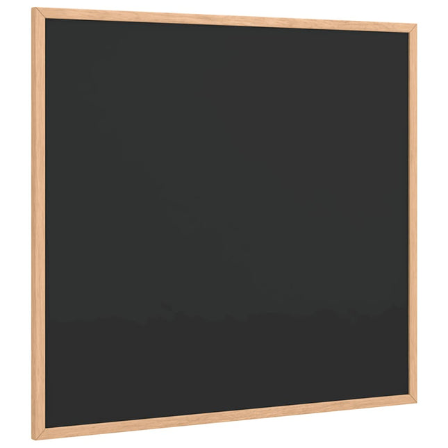 tavle med ramme af massivt fyrretræ sort 60x55 cm
