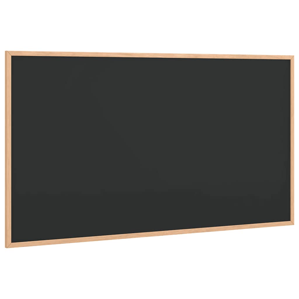 tavle med ramme af massivt fyrretræ sort 100x55 cm