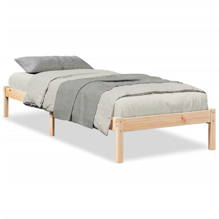ekstra lang sengeramme uden madras 100x210 cm massivt fyrretræ