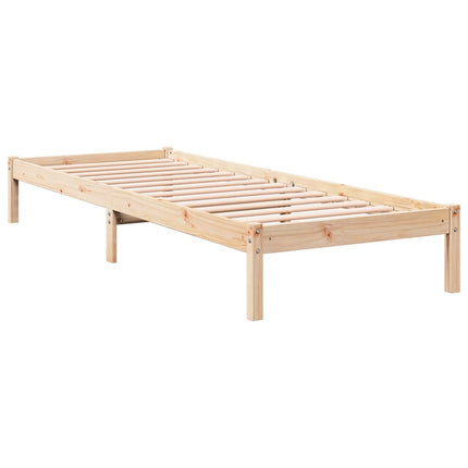 ekstra lang sengeramme uden madras 100x210 cm massivt fyrretræ