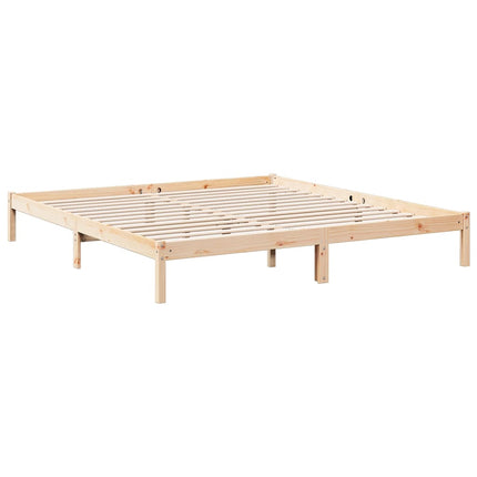 ekstra lang sengeramme uden madras 200x210 cm massivt fyrretræ