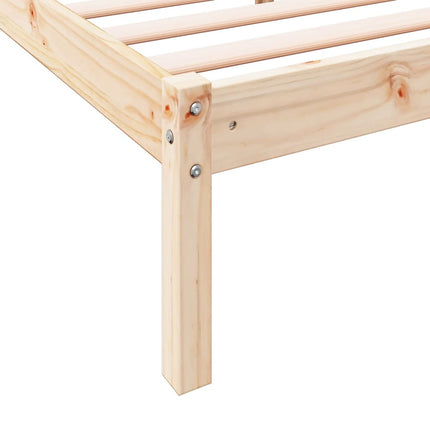 ekstra lang sengeramme uden madras 180x220 cm massivt fyrretræ