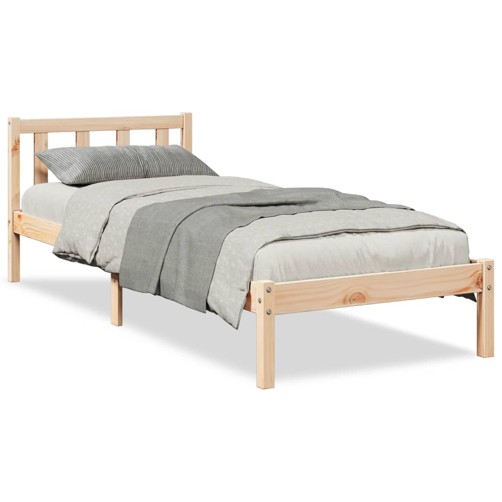 ekstra lang sengeramme uden madras 90x210 cm massivt fyrretræ