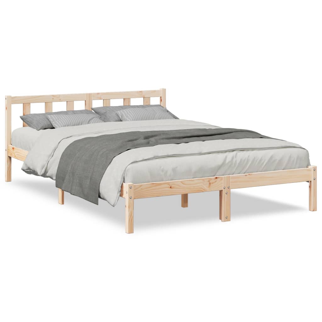 ekstra lang sengeramme uden madras 140x210 cm massivt fyrretræ