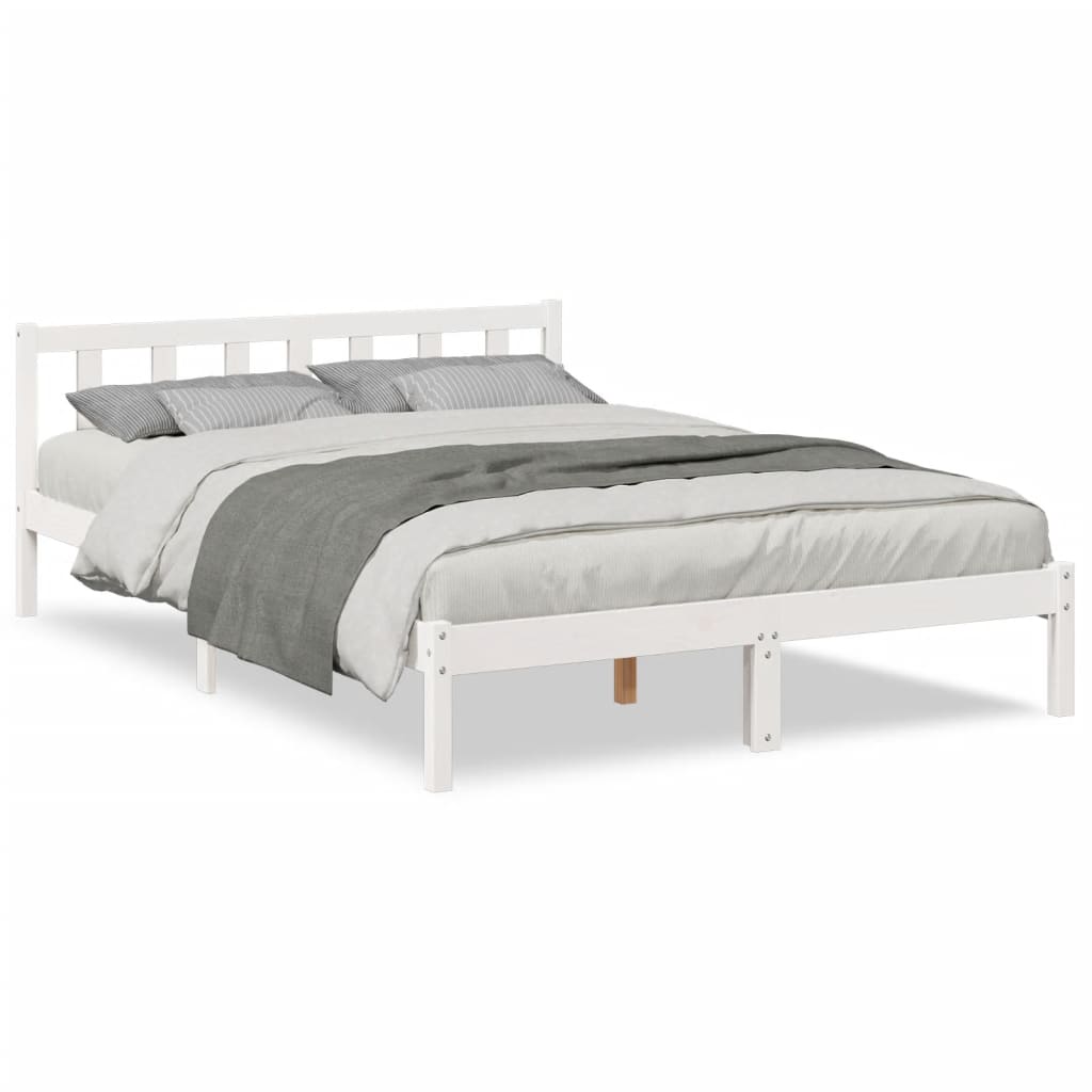 ekstra lang sengeramme uden madras 160x210 cm massivt fyrretræ