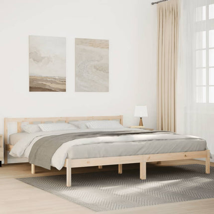 ekstra lang sengeramme uden madras 180x210 cm massivt fyrretræ
