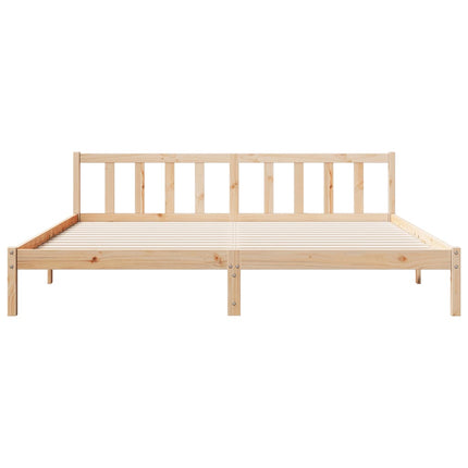 ekstra lang sengeramme uden madras 200x210 cm massivt fyrretræ