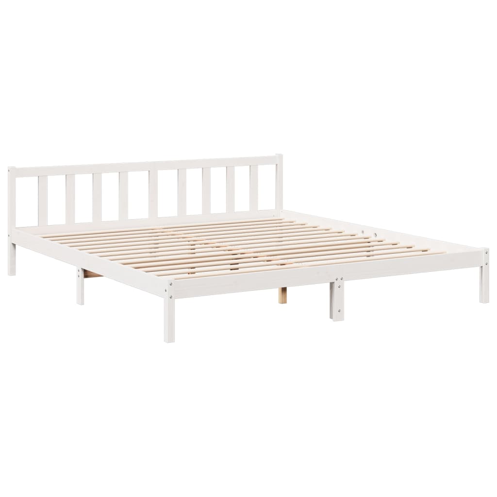ekstra lang sengeramme uden madras 200x210 cm massivt fyrretræ