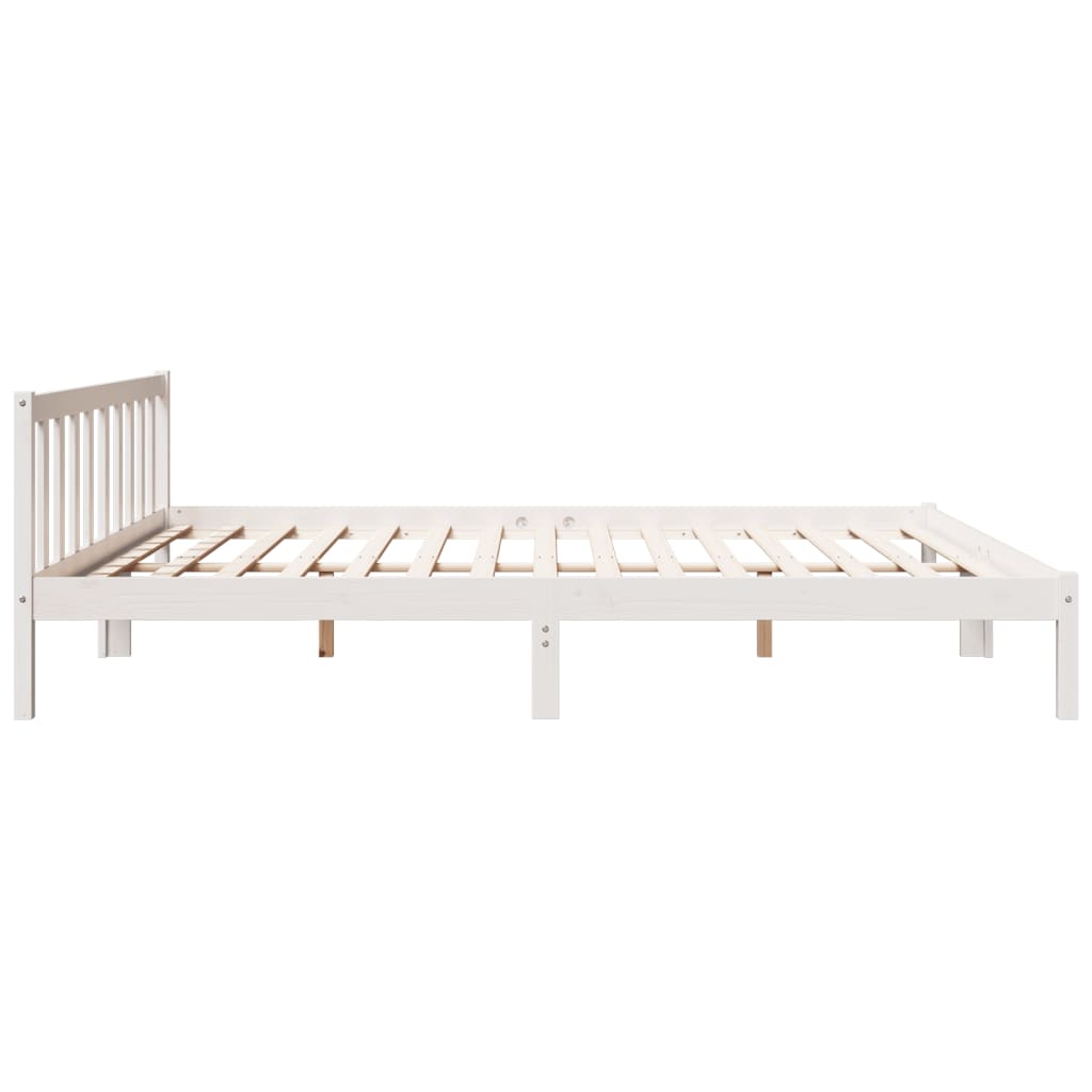 ekstra lang sengeramme uden madras 200x210 cm massivt fyrretræ