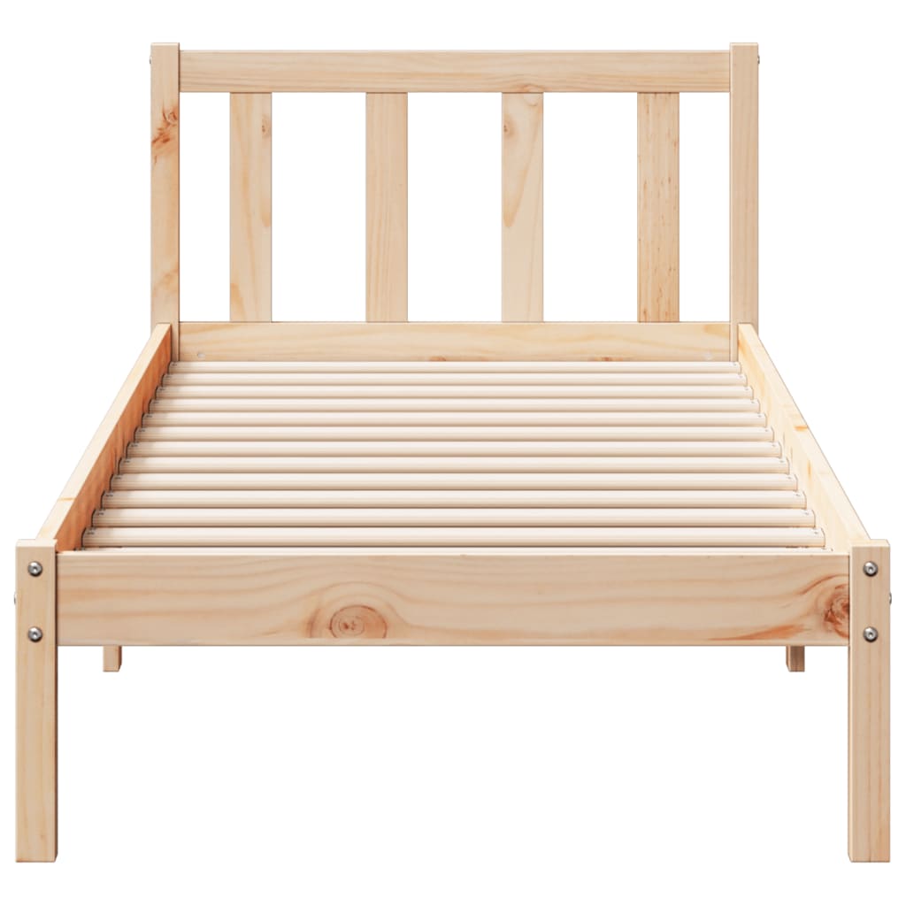 ekstra lang sengeramme uden madras 80x220 cm massivt fyrretræ
