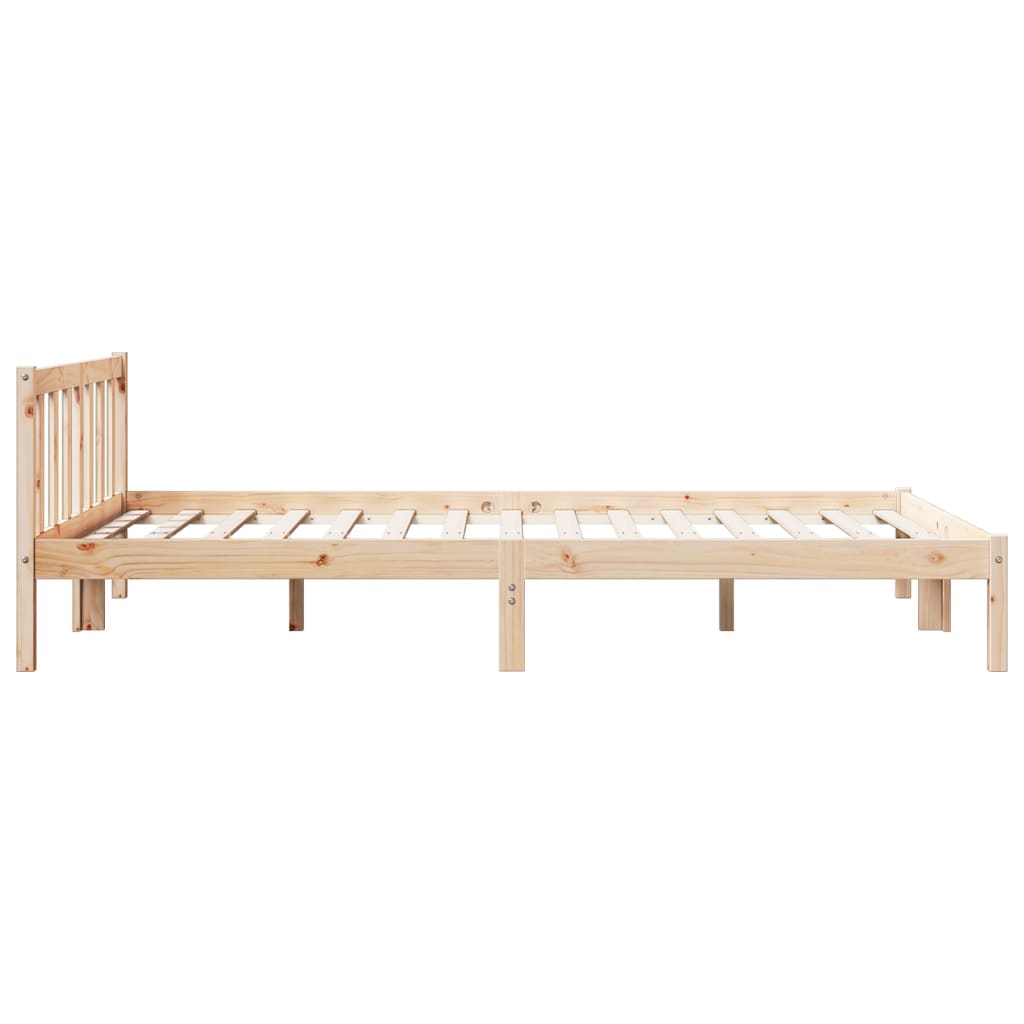ekstra lang sengeramme uden madras 160x220 cm massivt fyrretræ