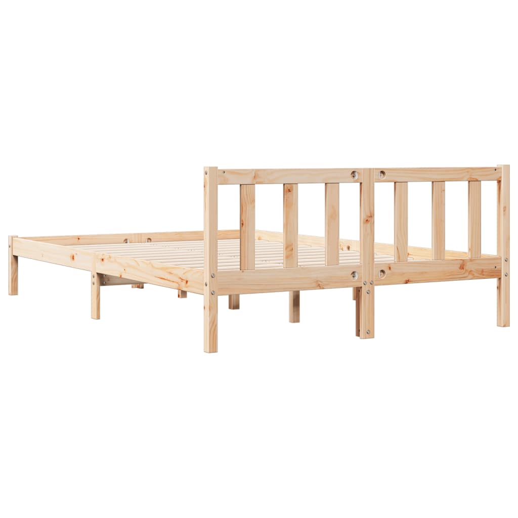 ekstra lang sengeramme uden madras 160x220 cm massivt fyrretræ
