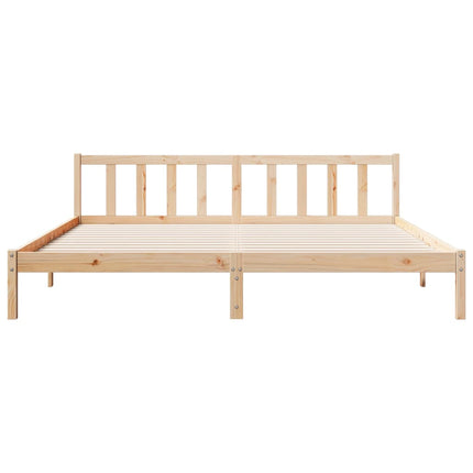 ekstra lang sengeramme uden madras 180x220 cm massivt fyrretræ