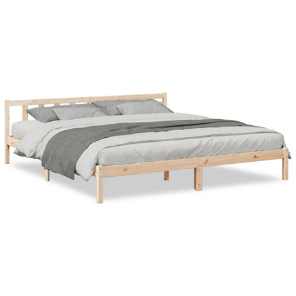 ekstra lang sengeramme uden madras 200x220 cm massivt fyrretræ