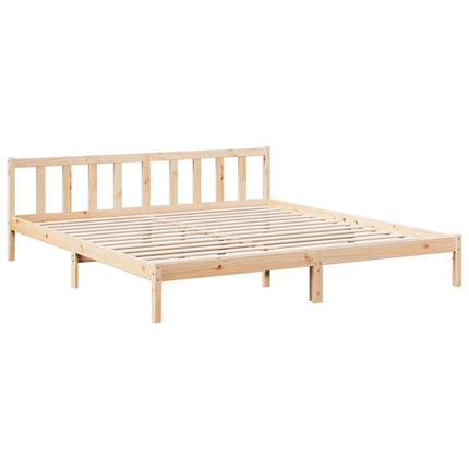 ekstra lang sengeramme uden madras 200x220 cm massivt fyrretræ