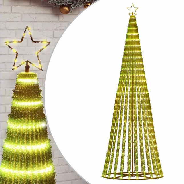 LED-juletræ 475 LED'er 247 cm varmt hvidt lys